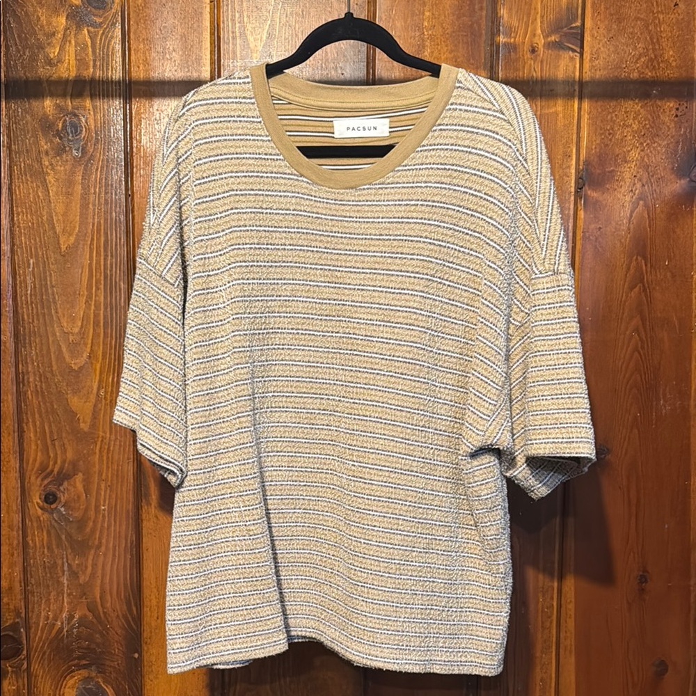 PacSun Cream Oversized Boxy T-Shirt